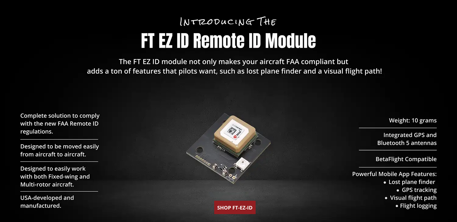 Image of the FT-EZ-ID Remote ID Broadcast Module